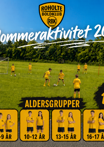 SOMMERAKTIVITET I ROHOLTE BOLDKLUB 4 LØRDAGE I JULI - Klik for at tilmelde dig